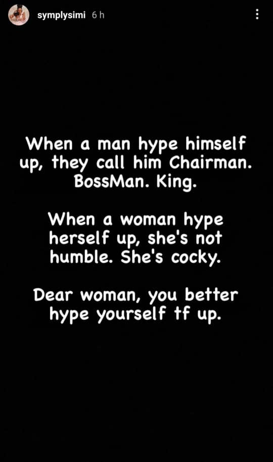 Singer Simi fires back at man who attacked her for faulting the assumption that women who hype themselves are cocky