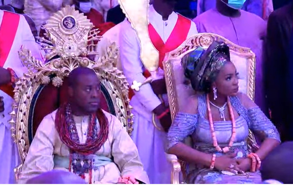Obasanjo, Okowa, Ibori, others attend thanksgiving service of Olu of Warri (photos)