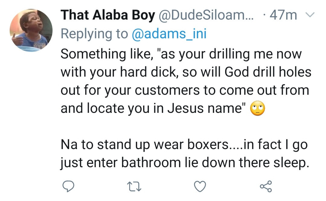 Hilarious reactions as Twitter user says 