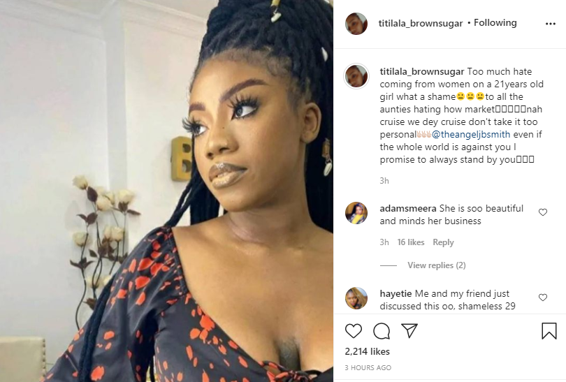 #BBNaija: Too much hate coming from women on a 21-year-old girl - Angel