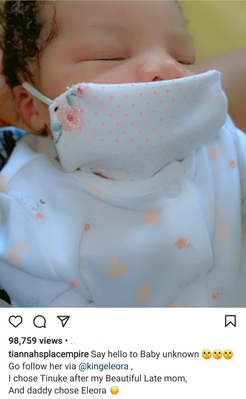 Toyin Lawani shares first full look at her newborn daughter
