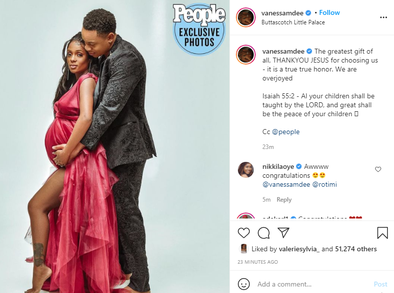 Rotimi and Vanessa Mdee are expecting their first child, share maternity photos 