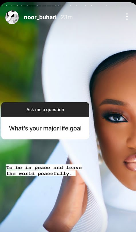 "My major life goal is to be in peace and leave the world peacefully" - Buhari