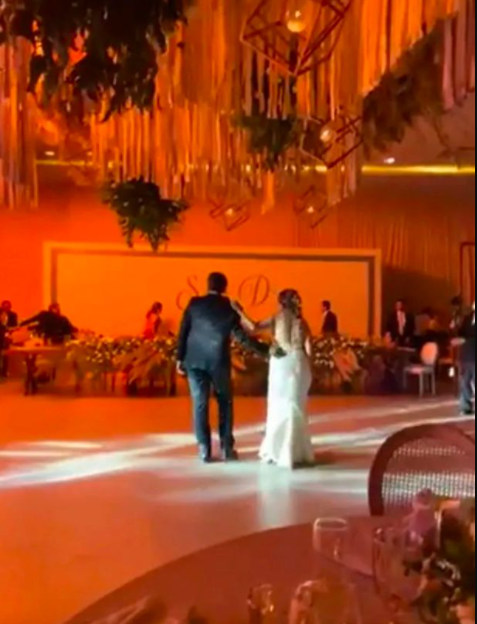 Wedding guests run for their lives as huge fire erupts at wedding reception while the new couple were having their first dance (video)