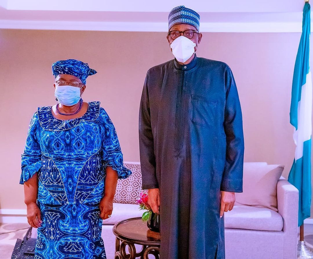 President Buhari meets Okonjo-Iweala in the US (photos)