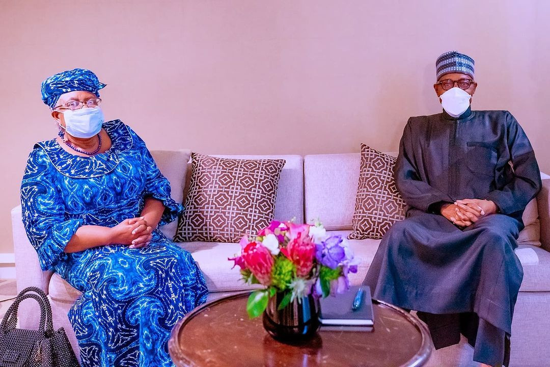 President Buhari meets Okonjo-Iweala in the US (photos)