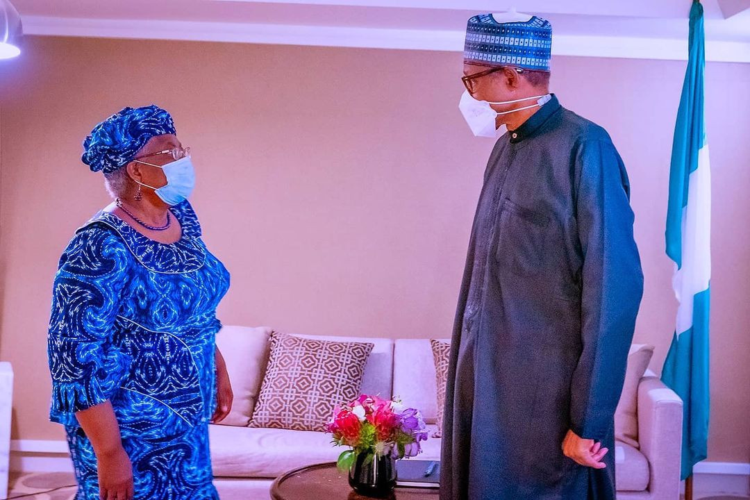 President Buhari meets Okonjo-Iweala in the US (photos)