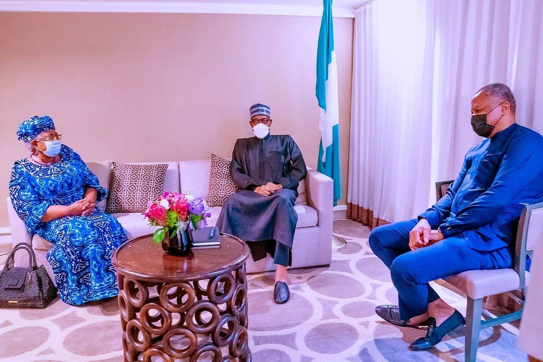 President Buhari meets Okonjo-Iweala in the US (photos)