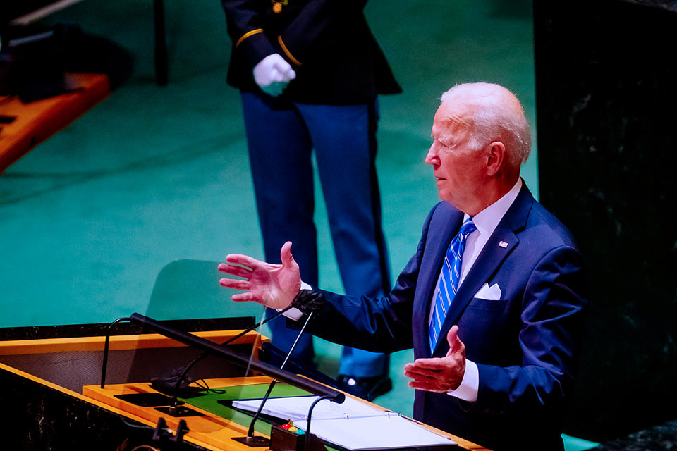 Photos of President Buhari at the opening session of 76th UN General Assembly
