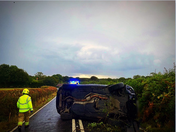 Katie Price charged with driving while disqualified after car crash