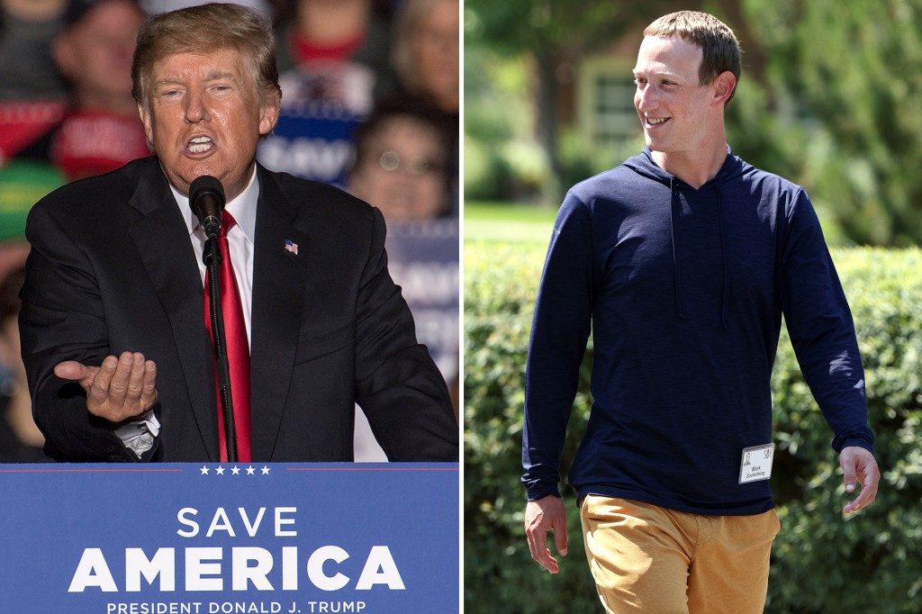 Trump calls Mark Zuckerberg