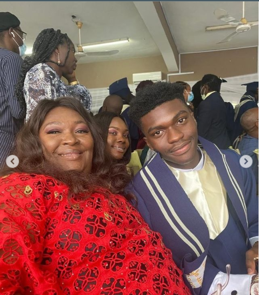 Actor Kanayo.O. Kanayo celebrates his son as he graduates from college