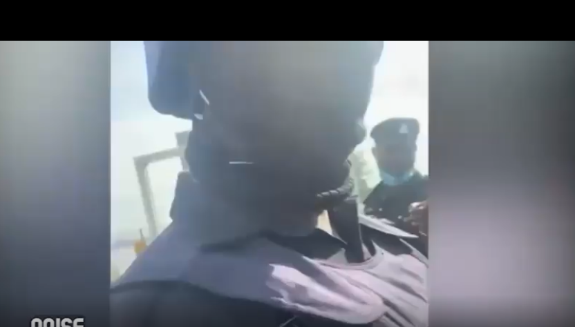 Video shows moment police officers harassed Arise TV crew covering the #EndSARS protest memorial at Lekki Toll Gate, and also tried to seize their drone