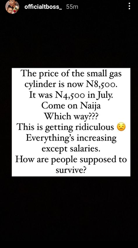 "How are people supposed to survive?"?- TBoss laments increase in price of cooking gas 
