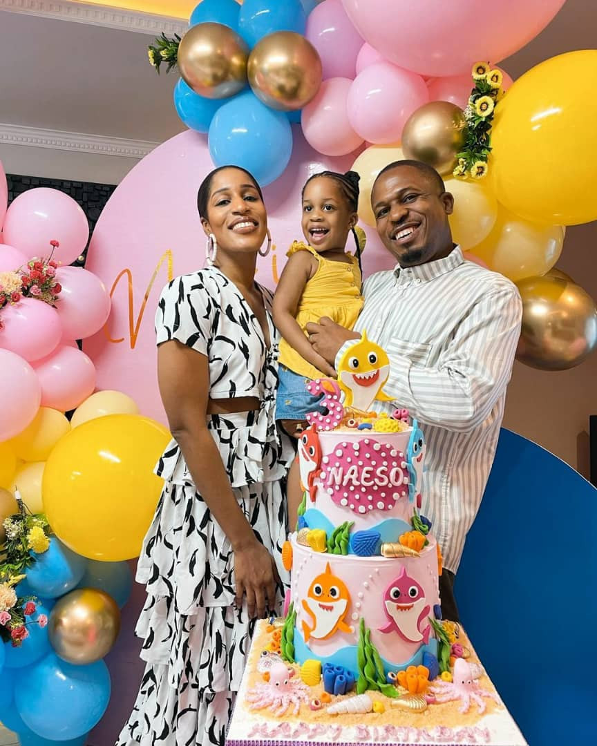 Rapper NaetoC and wife Nicole celebrate their daughter, Naesochukwu, as she turns three today October 25