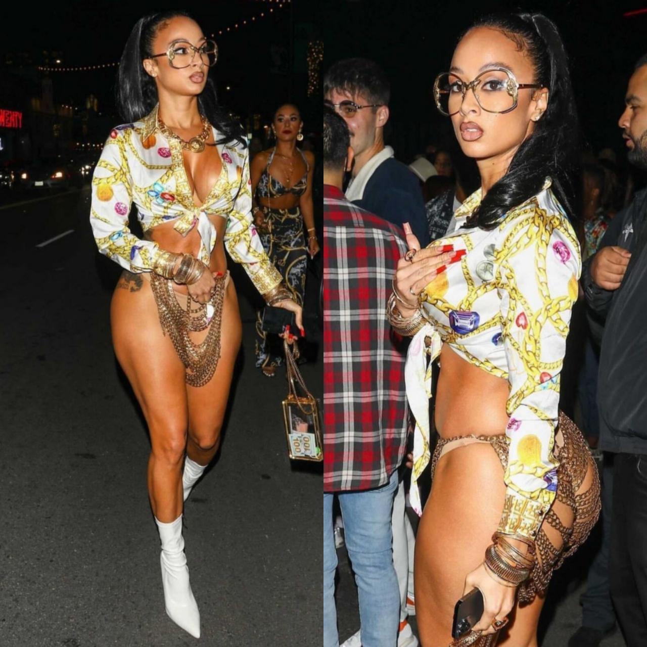 Draya Michelle turns heads as she attends event in skimpy chain skirt that covered nothing (photo)
