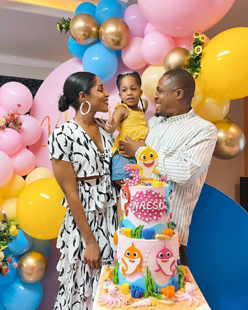 Rapper NaetoC and wife Nicole celebrate their daughter, Naesochukwu, as she turns three today October 25