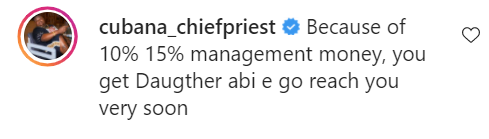 You get daughter abi, e go reach you very soon - Cubana Chief Priest reacts to Paul Okoye releasing his phone numbers after he did same to Maria 