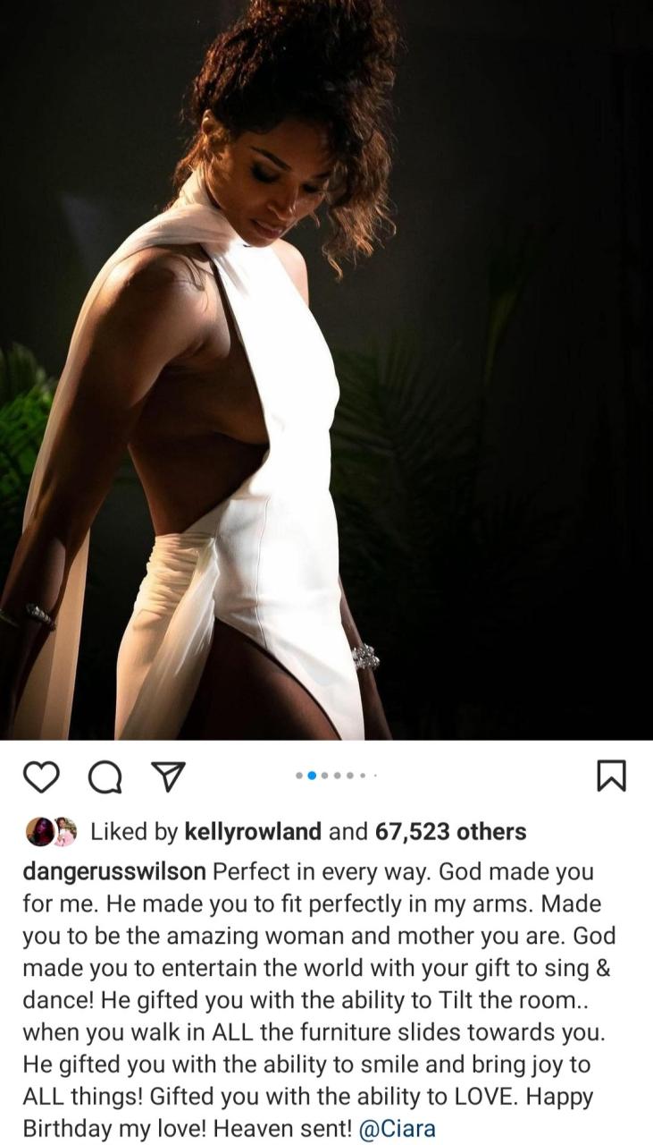 "God made you for me" Russell Wilson celebrates Ciara with touching words as she turns 36