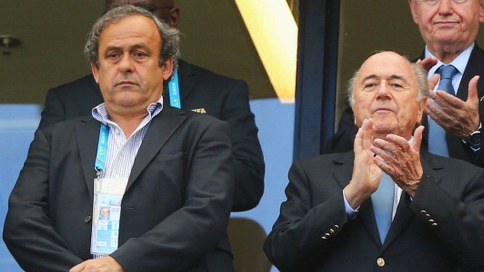 Former Fifa officials Sepp Blatter and Michel Platini