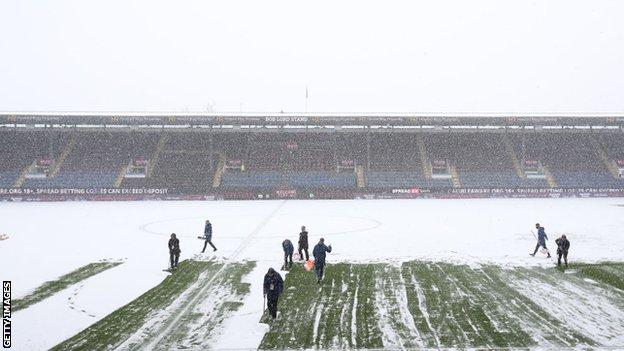 Snow at Turf Moor