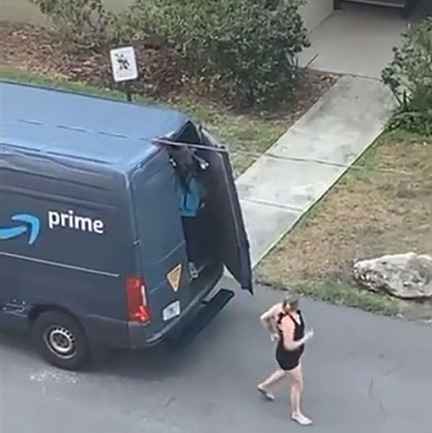 Sacked Amazon driver reveals why woman was in the back of his van after she