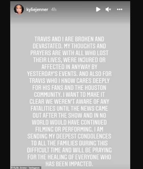 Kylie Jenner breaks silence on her boyfriend, Travis Scott