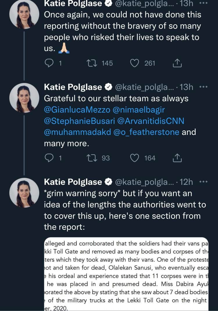 #EndSARS: CNN reporter Katie Polglase reacts to Lagos judicial panel