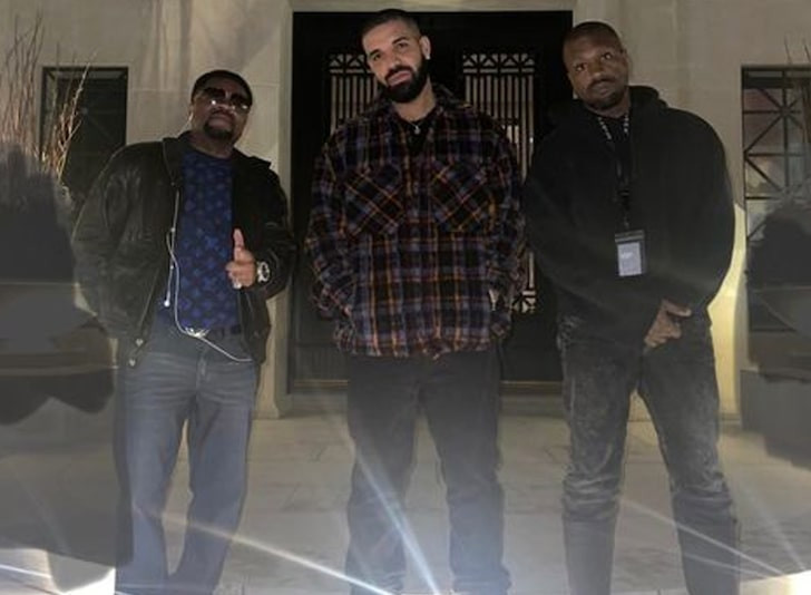   Kanye West and Drake squash their beef after they meet up in Toronto (Photos/Videos)