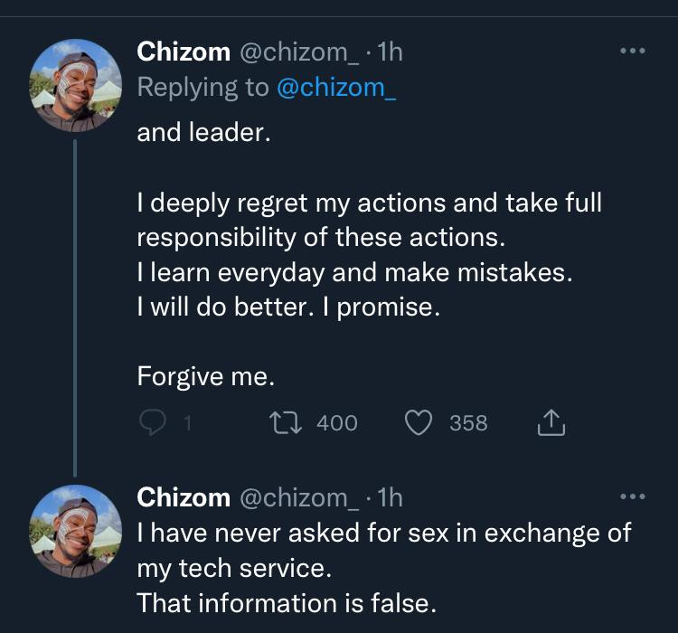 Update: IT expert apologizes after he was accused of propositioning sex to female applicants