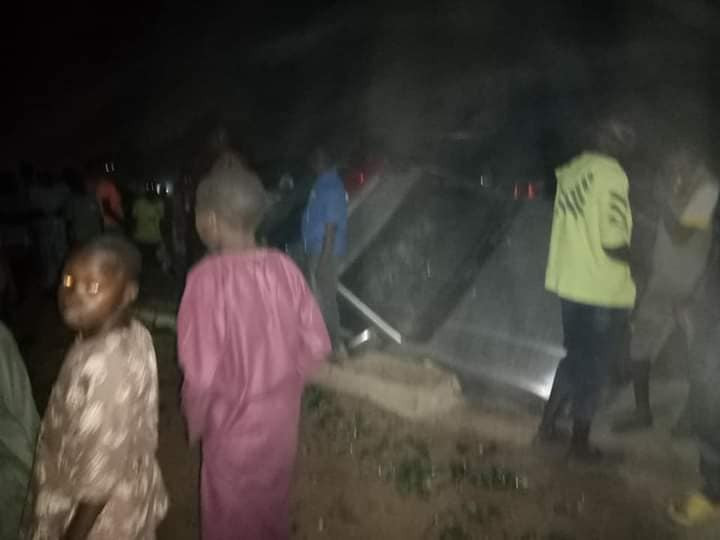 Driver injured as truck conveying alcohol falls into ditch near Hisbah office in Kano (photos) 