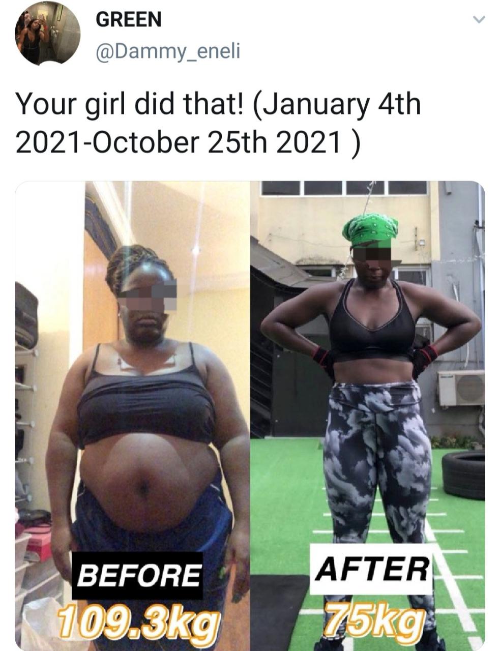 Writer shares incredible weight loss achieved in just 9 months by gyming and dieting