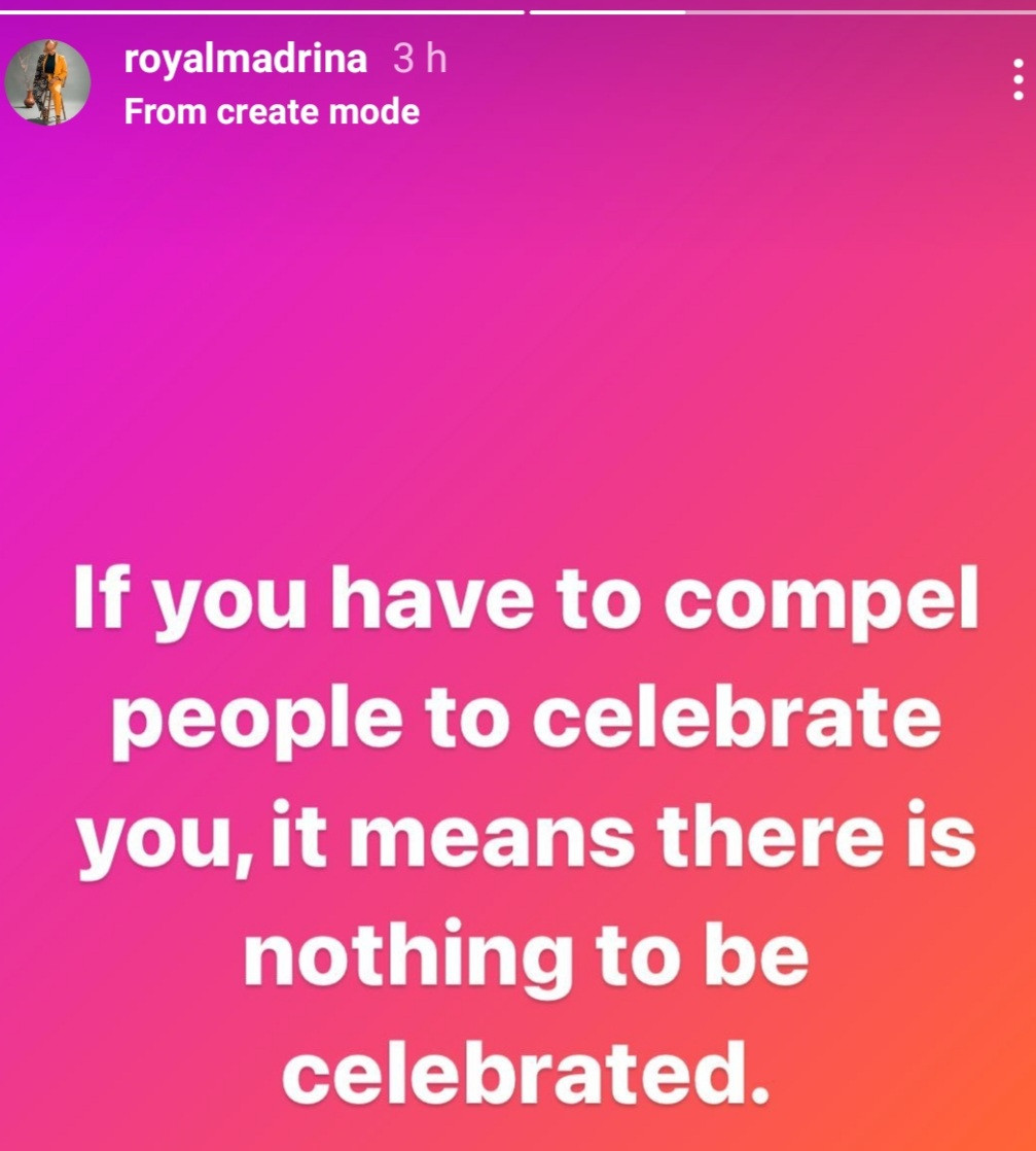 "Poor things. 1 million is chicken change" Cynthia Morgan continues to throw subs at Davido after she was called out for her initial post