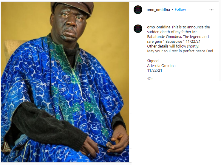 Veteran Nigerian actor Baba Suwe dies at 63