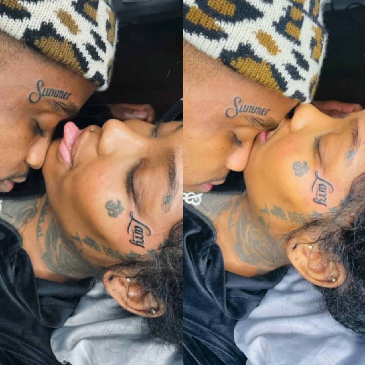 Summer Walker and her man, LVRD Pharaoh, get tattoos of each other