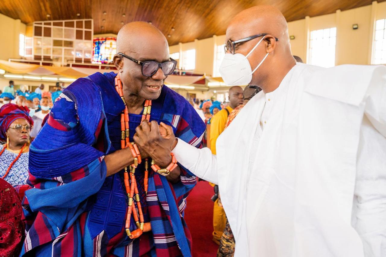 Photos from the wedding of the Speaker of Oyo State House of Assembly, Rt. Hon. Adebo Ogundoyin, and his heartrob, Olamidun Majekodunmi
