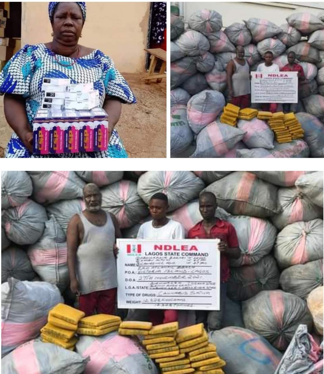 70-year-old woman, others arrested as NDLEA intercepts 12,385kg drugs smuggled into Lagos on waterways