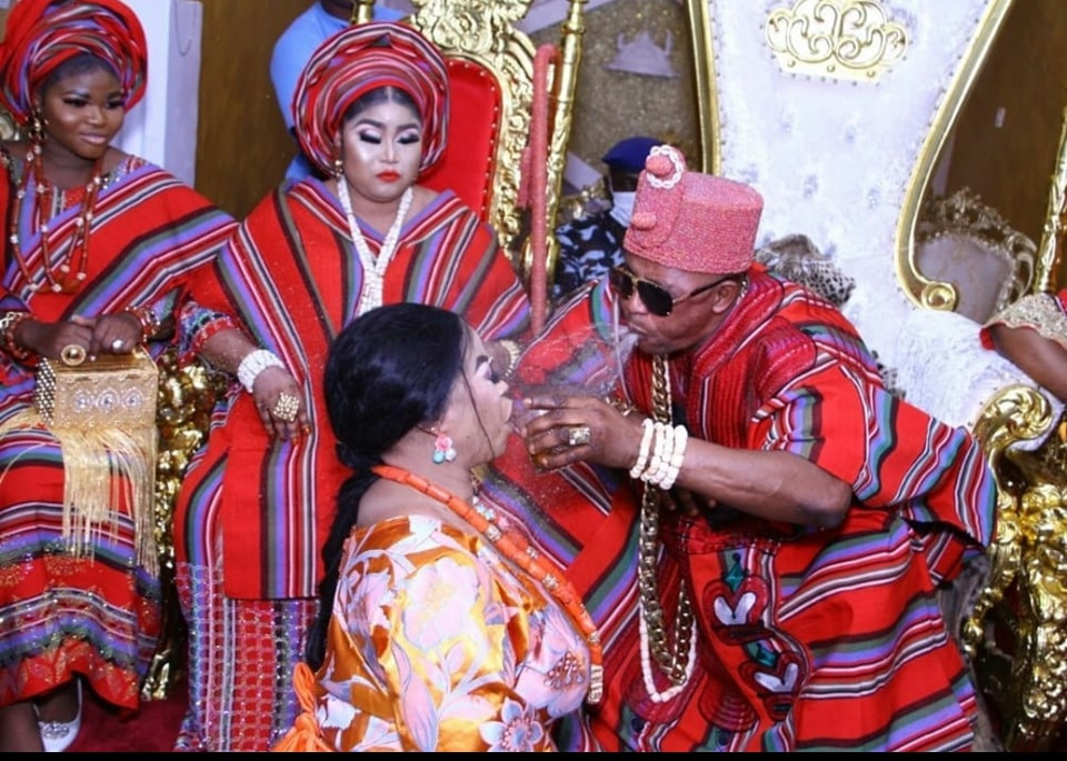 See photo from a chieftaincy title conferment ceremony that is causing a stir online
