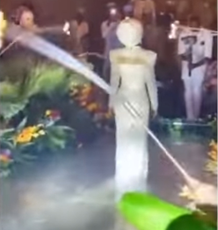Northern Nigeria bride recreates wedding entrance from Crazy Rich Asians (video)