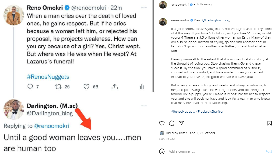 How can you cry because of a woman?