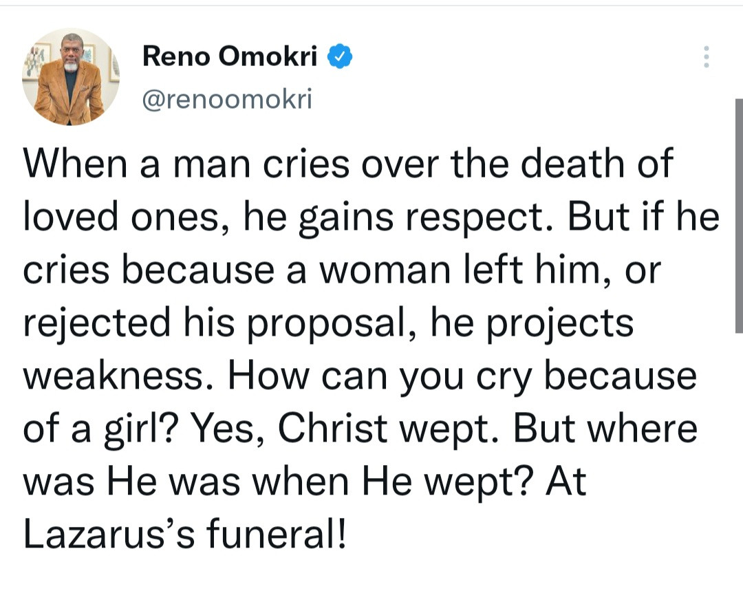How can you cry because of a woman?