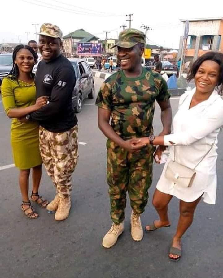Nigerians dig up photos of male soldiers who proposed while in uniform and weren