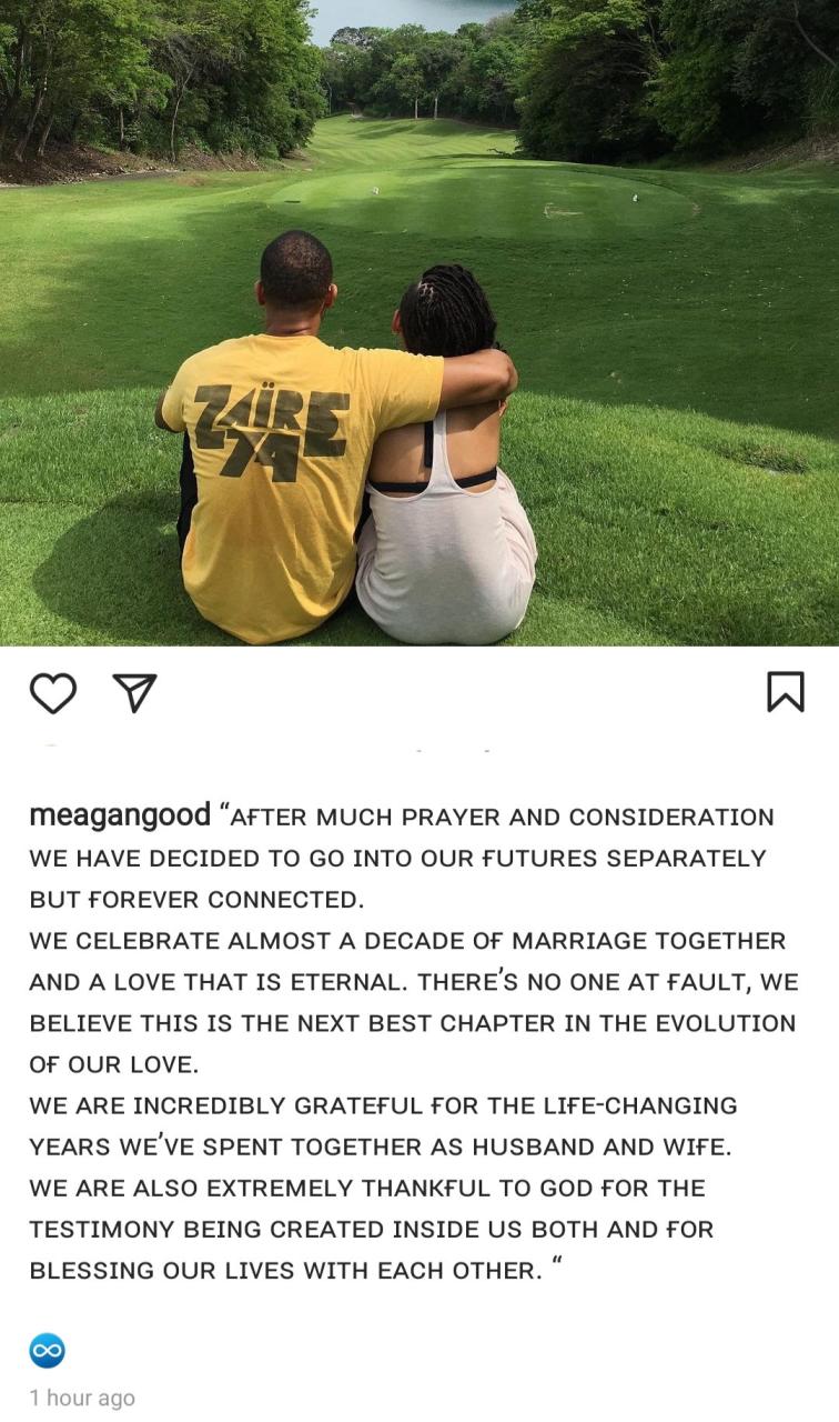 Meagan Good speaks on her divorce from husband-of-9-years DeVon Franklin 