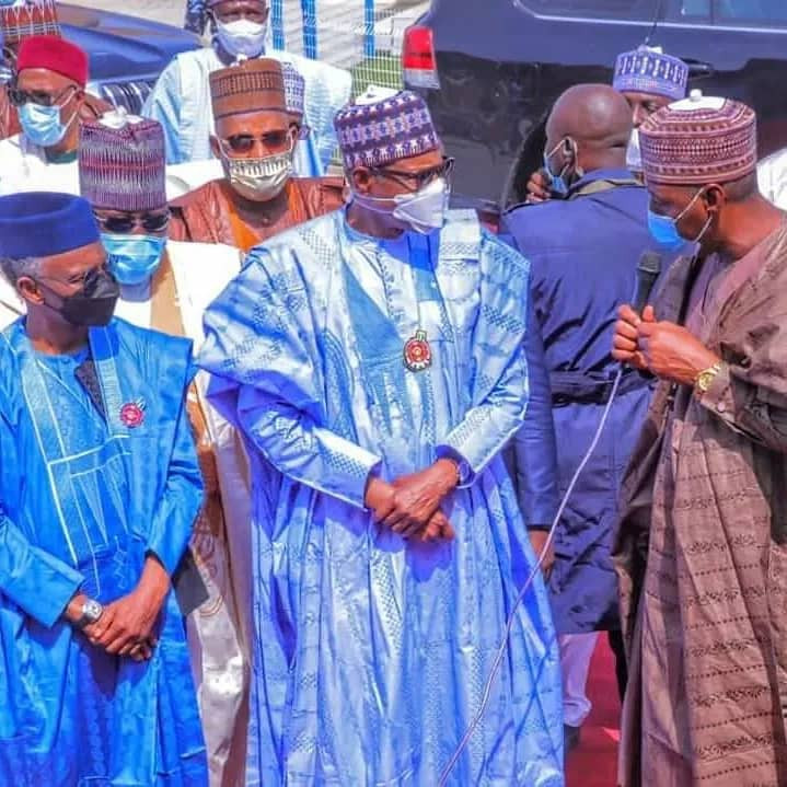 Photos of President Buhari in Madiuguri, Borno state 
