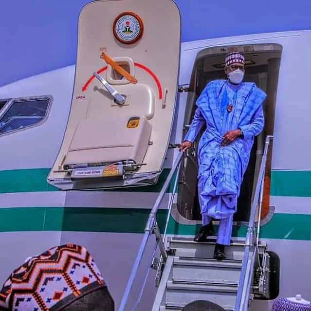 Photos of President Buhari in Madiuguri, Borno state