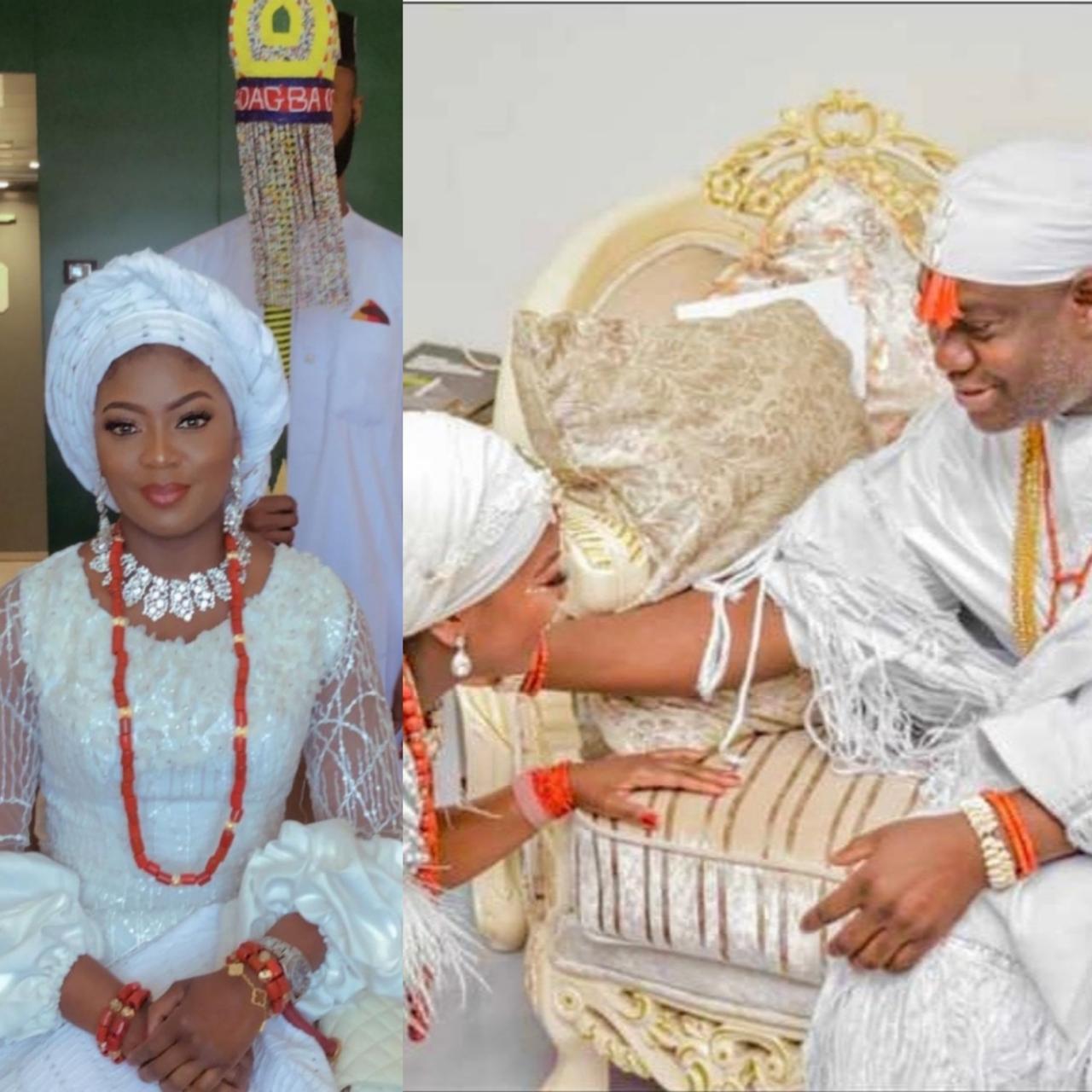 Nigerians troop to IG account of alleged new wife of Ooni of Ife where she calls herself "Aya Oba"
