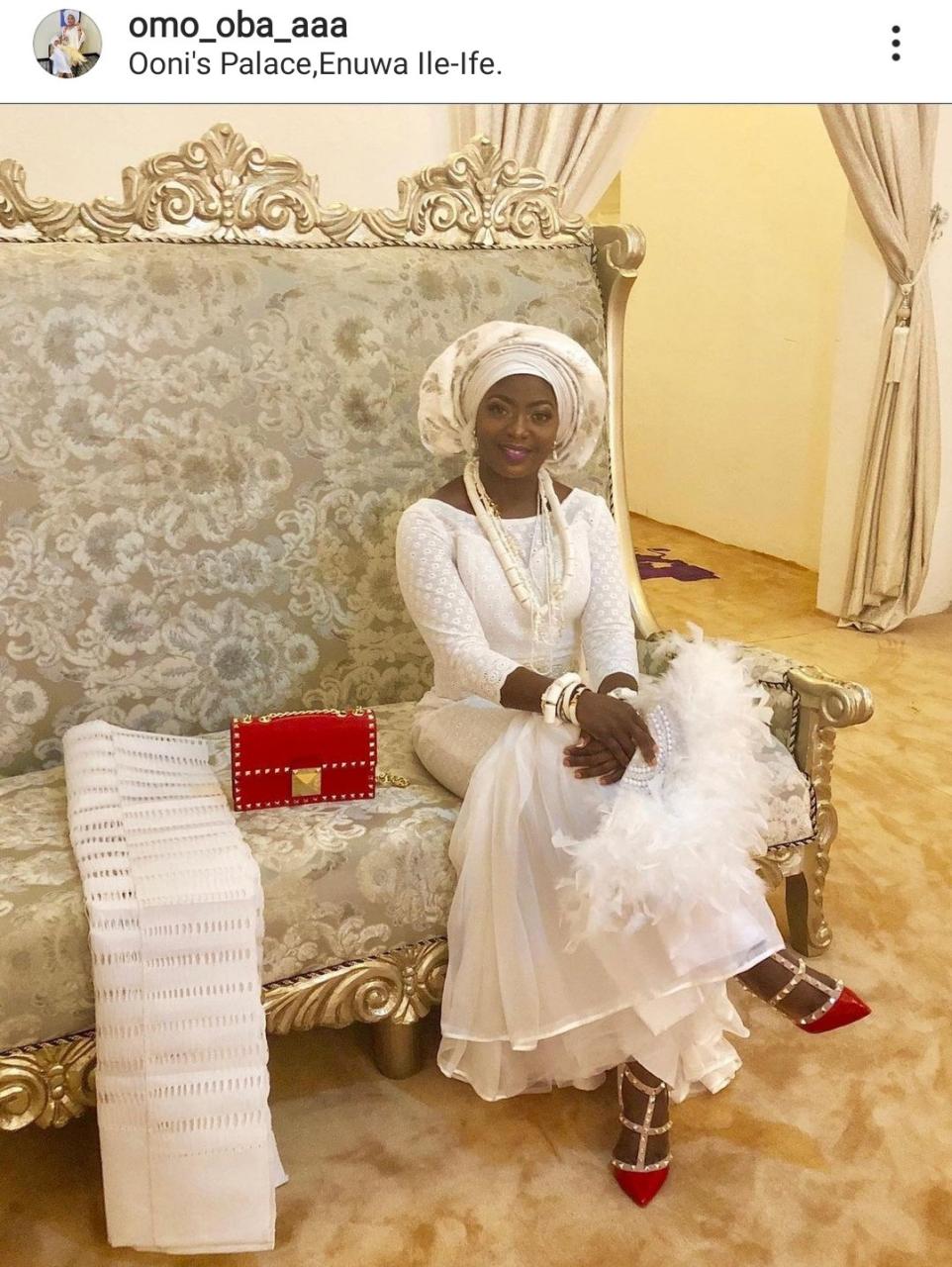 Nigerians troop to IG account of alleged new wife of Ooni of Ife where she calls herself "Aya Oba"
