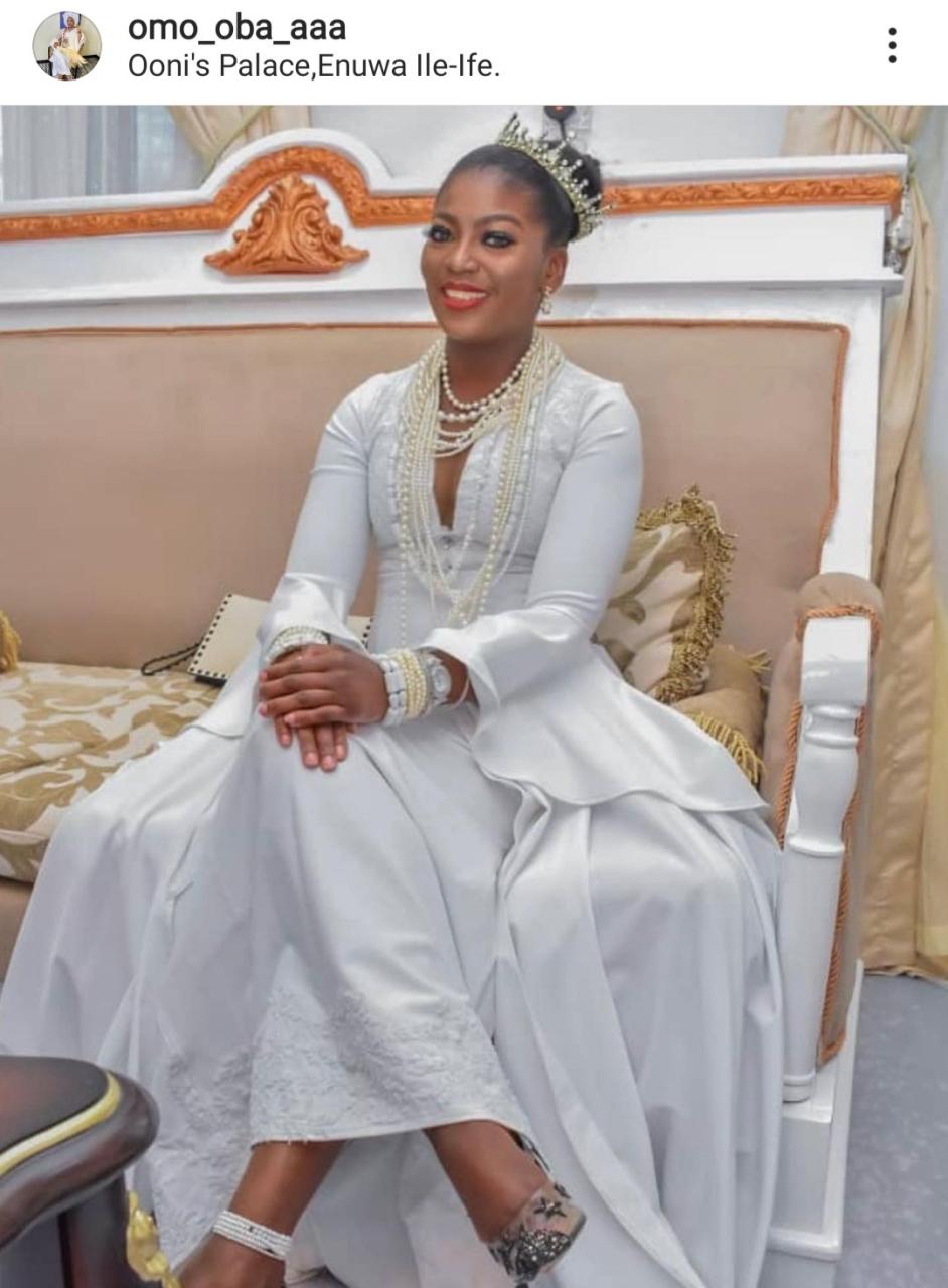 Nigerians troop to IG account of alleged new wife of Ooni of Ife where she calls herself "Aya Oba"