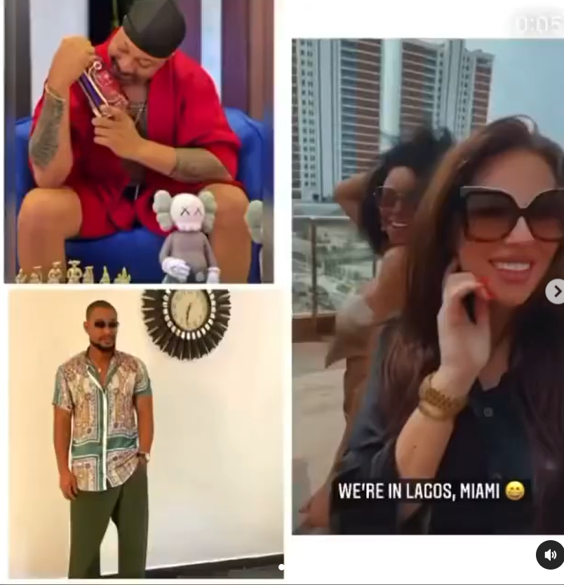 Fancy Acholonu and Sonia Morales, exes of Nollywood actors and BFFs Alex Ekubo and IK Ogbonna, link up in Lagos (video)