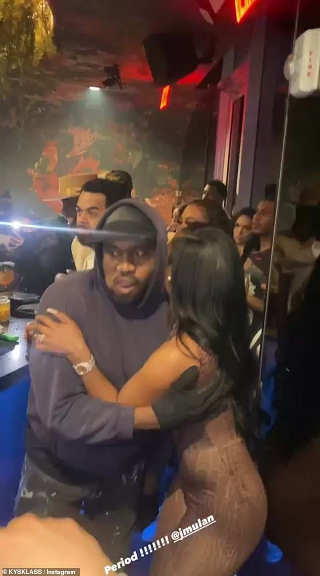 Smiling Kanye West spotted with Instagram model Yasmine Lopez at party (photos)